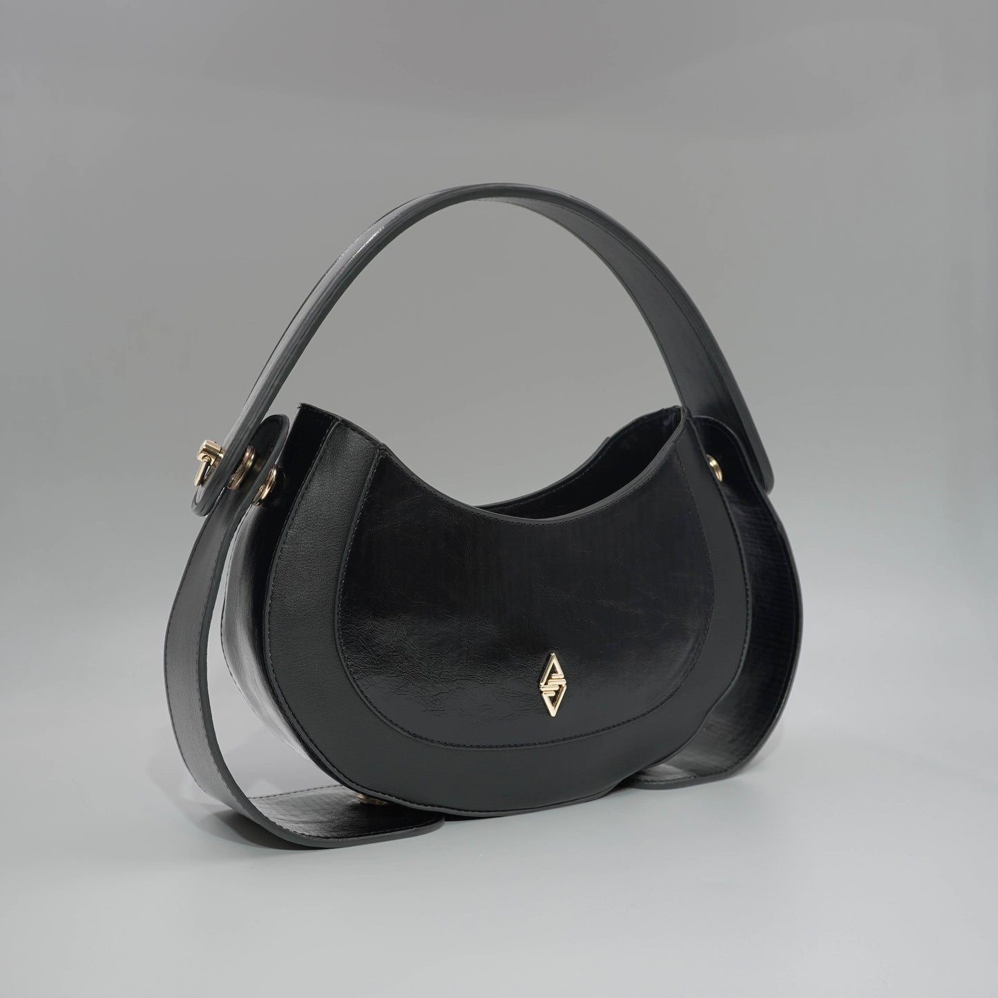 Aron Atelier Black Special Design Shoulder Bag